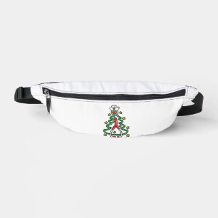 Merry Christmas Tree Stethoscope Pine Nurse Bum Bags