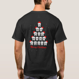 Merry Christmas Tree Tooth Santa Moustache Christm T-Shirt