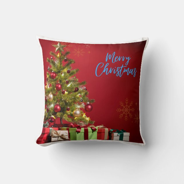 Merry Christmas Tree wi Cushion (Front)