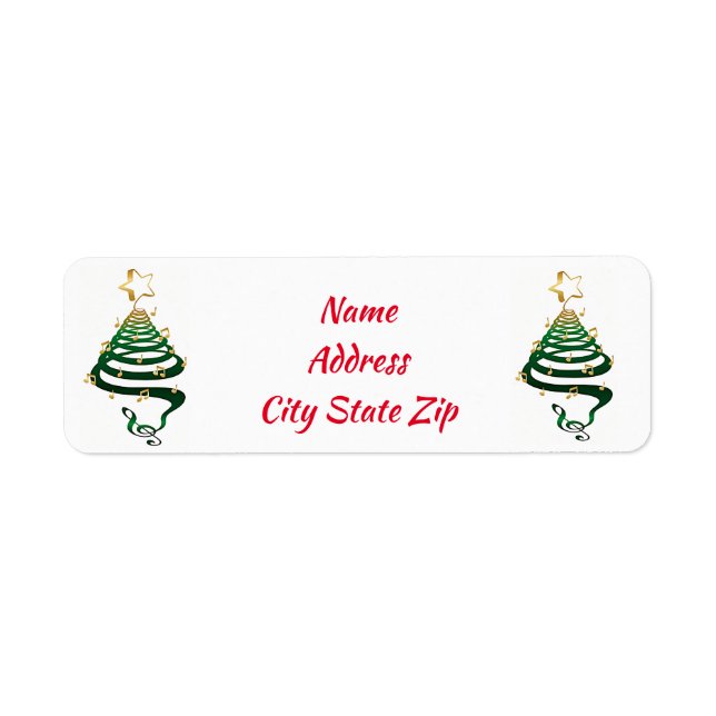 **MERRY CHRISTMAS TREES** RETURN ADDRESS LABELS (Front)