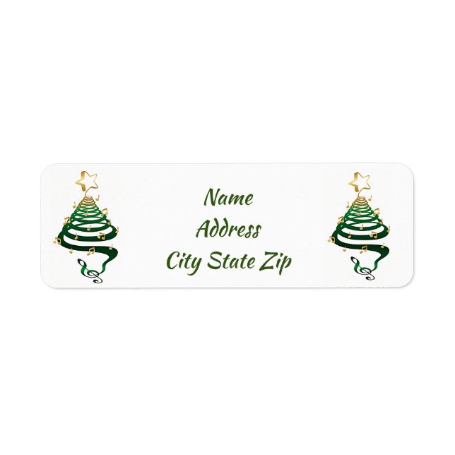 **MERRY CHRISTMAS TREES** RETURN ADDRESS LABELS (Front)