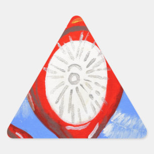 Merry Christmas Triangle Sticker