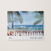 Merry Christmas Tropical Beach Photo