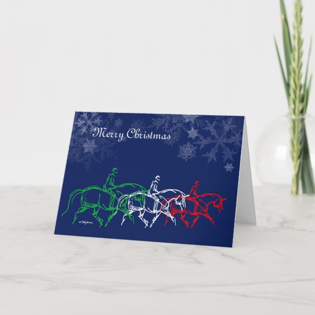 Merry Christmas Trotting x3 Card (Front)