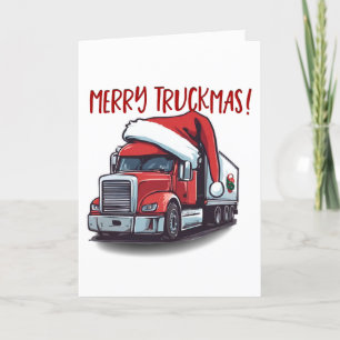 Merry Christmas Truck Driver Semi Truckmas Funny Thank You Card