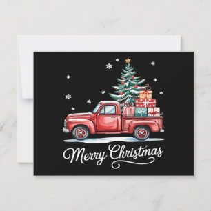 Merry Christmas Truck Funny Tree Essential Save The Date