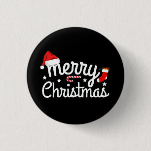 Merry Christmas  Trucker  3 Cm Round Badge