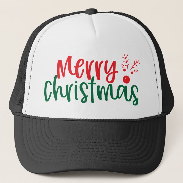 Merry Christmas Trucker Hat (Front)