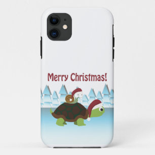 Merry Christmas! Turtle and Snail iPhone 11 Case