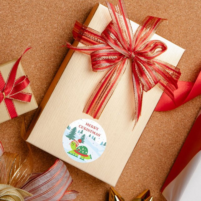 Merry Christmas Turtle Ice Skating Stickers (Creator Uploaded)