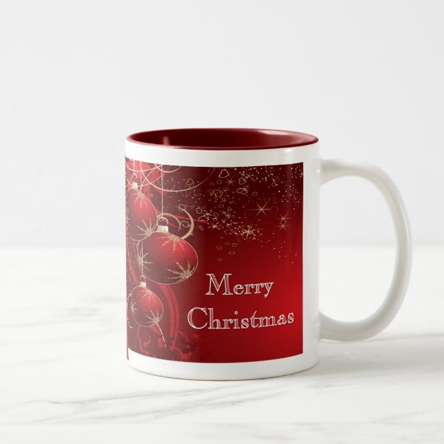 Merry Christmas Two-Tone Coffee Mug (Right)