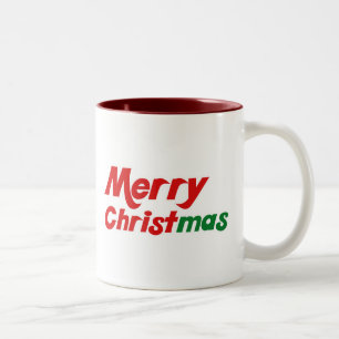 Merry Christmas Two-Tone Coffee Mug
