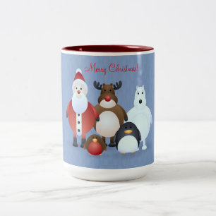 Merry Christmas Two-Tone Coffee Mug