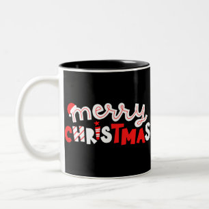 Merry Christmas Two-Tone Coffee Mug