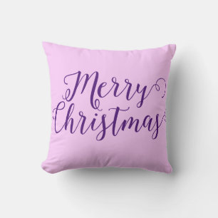Merry Christmas Two-tone Purple Christmas  Cushion
