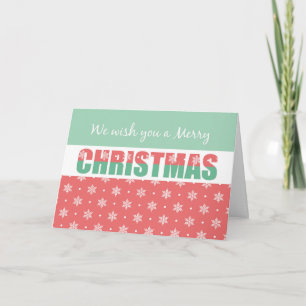 Merry Christmas Two Toned Typography Card