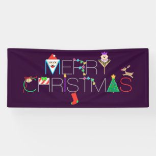 Merry Christmas Typography Banner