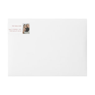 Merry Christmas Typography Botanical Xmas Photo Wrap Around Label