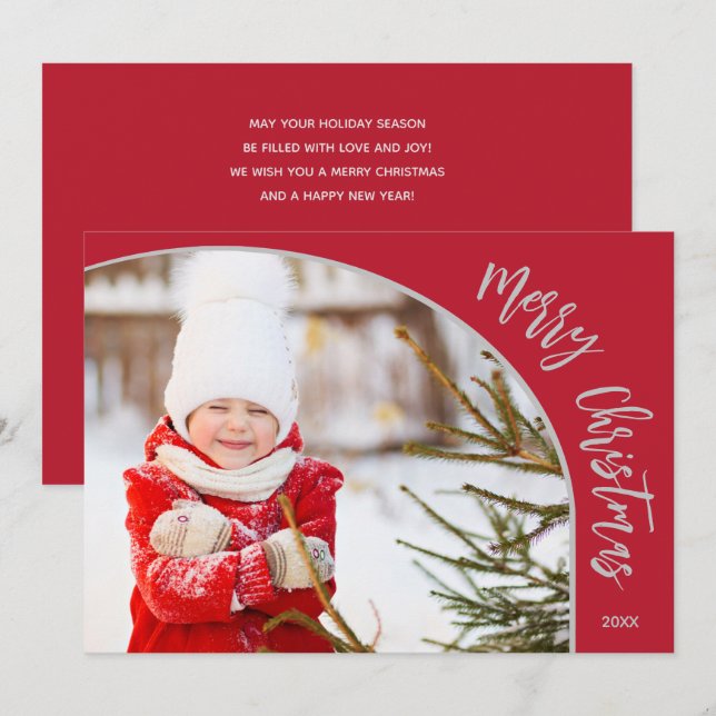 Merry Christmas Typography Holiday Card (Front/Back)