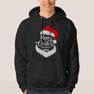 Merry Christmas Typography Santa Claus Cap T-Shirt Hoodie