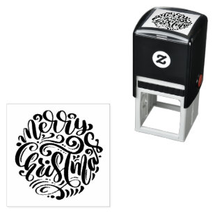 Merry Christmas Typography Self-inking Stamp