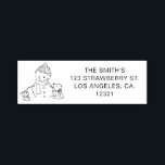 Merry Christmas Typography Snowman Return Address Self-inking Stamp<br><div class="desc">Simple and cute Merry Christmas return address self inking stamp with an illustration of a cute snowman  Perfect complement for your winter and Christmas stationery. Illustrated and designed by Patricia Alvarez.</div>