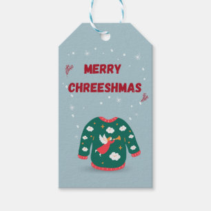 Merry Christmas Ugly Sweater Angel Gift Tags
