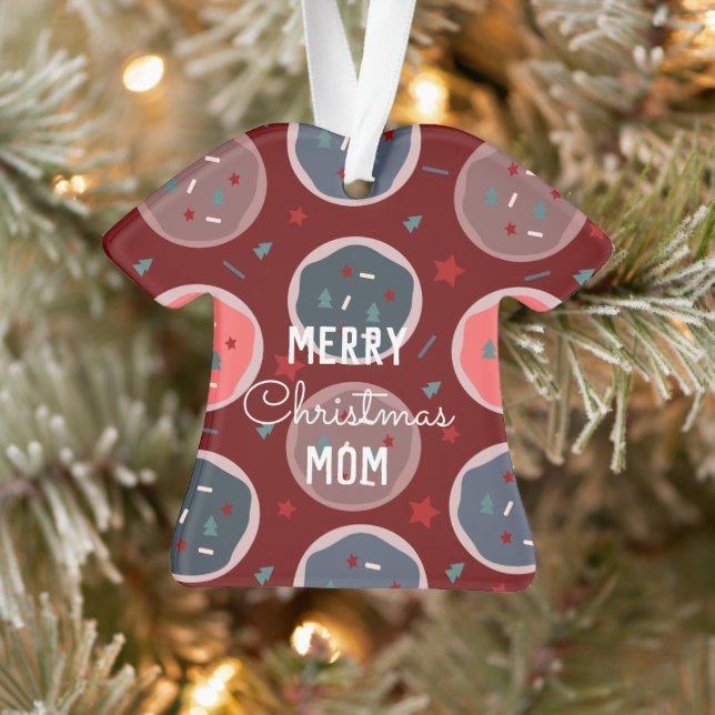 Merry Christmas Ugly Sweater Cookies Name Ornament (Tree)