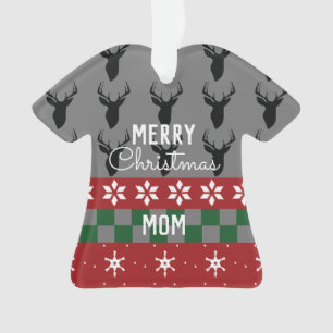 Merry Christmas Ugly Sweater Name Ornament