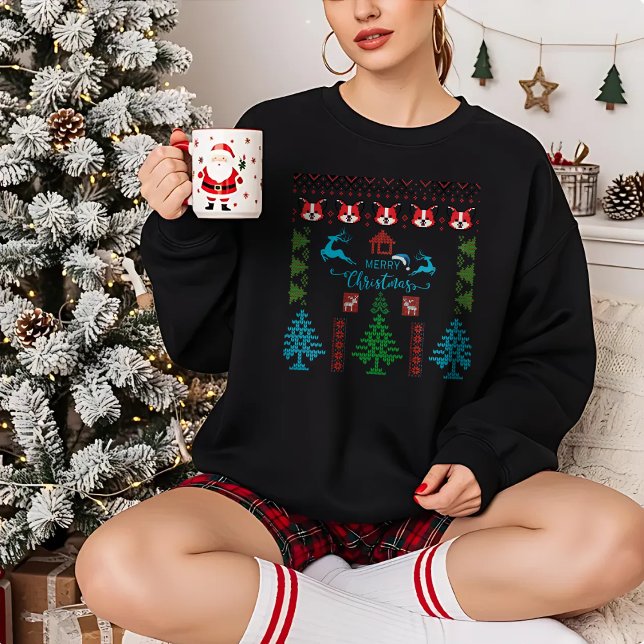 Merry Christmas Ugly Sweater Pattern Holiday (Creator Uploaded)