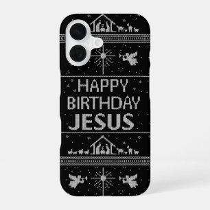 Merry CHRISTmas Ugly Sweater Religion Religious iPhone 16 Case