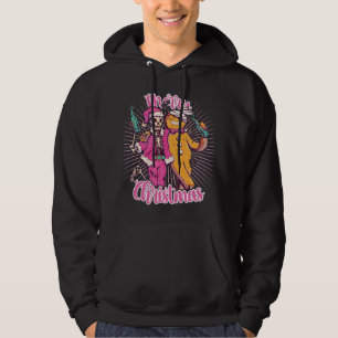 Merry Christmas Ugly Sweater Skeleton Santa Ginger