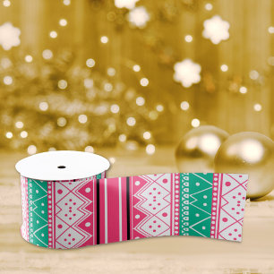 Merry Christmas & Ugly Sweater Wishes Grosgrain Ribbon