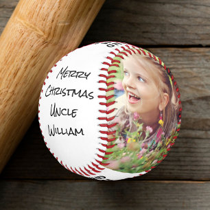 Merry Christmas Uncle Photo Baseball