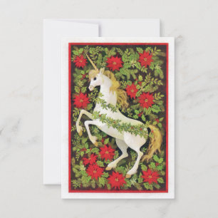 Merry Christmas Unicorn Invitation