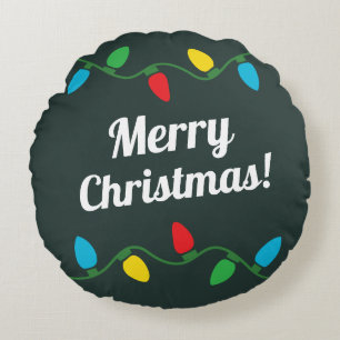Merry Christmas Uniquely Shaped Decorative Pillow