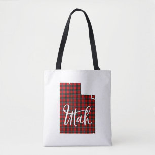 Merry Christmas Utah Festive Retro Sunset Snowman Tote Bag