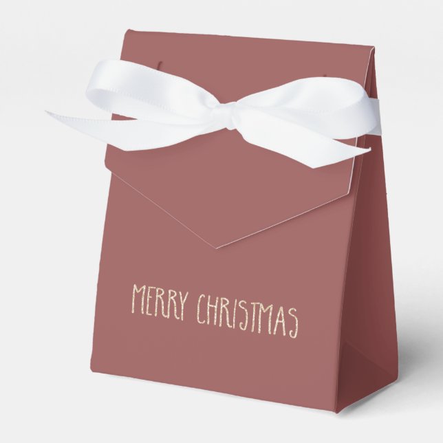 Merry Christmas Vanilla Sparkle Favour Box (Front Side)