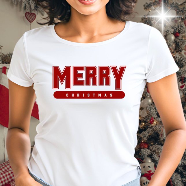 Merry Christmas - Varsity Red T-Shirt (Creator Uploaded)