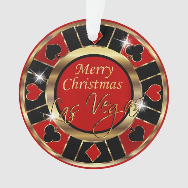 Merry Christmas Vegas Ornament (Front)
