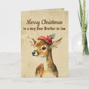Merry Christmas Very Deer Brother-in-law Card