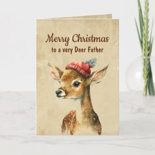 Merry Christmas Very Deer Father Card