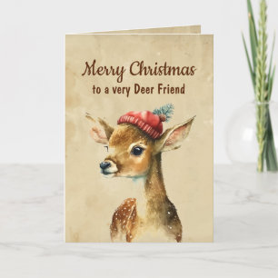 Merry Christmas Very Deer Friend  Card