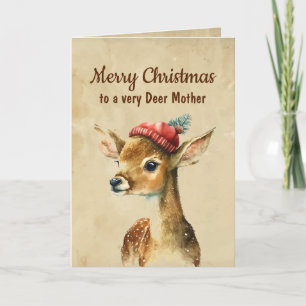 Merry Christmas Very Deer Mother Card