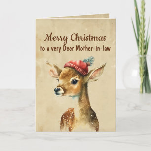 Merry Christmas Very Deer Mother-in-law Card