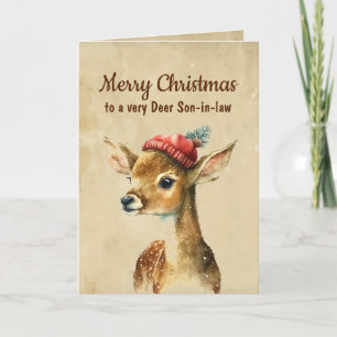 Merry Christmas Very Deer Son-in-law Card