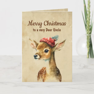 Merry Christmas Very Deer Uncle Card