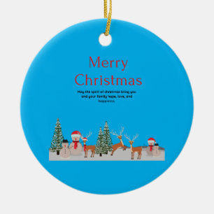 merry christmas vibes 2022 ceramic ornament