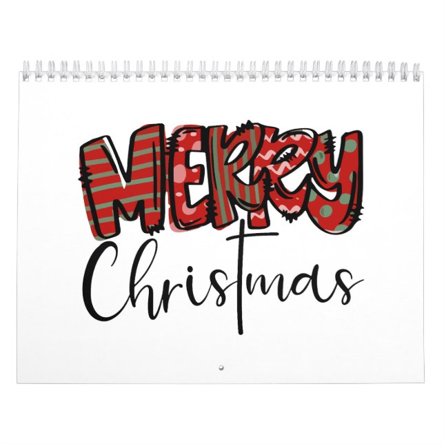 Merry Christmas vibes Mama christian cross Womens Calendar (Cover)