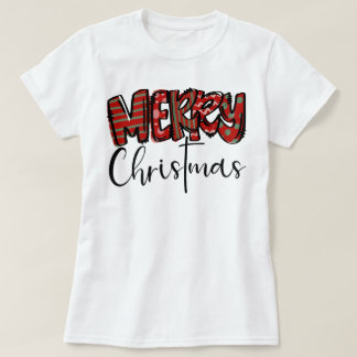 Merry Christmas vibes Mama christian cross Womens T-Shirt